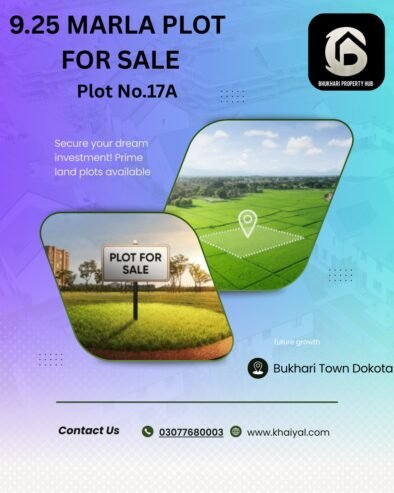9.25 MARLA PLOT FOR SALE