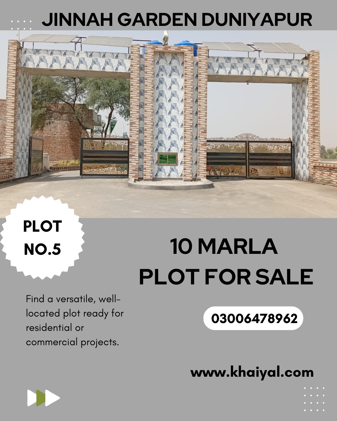 10 marla plot for sale