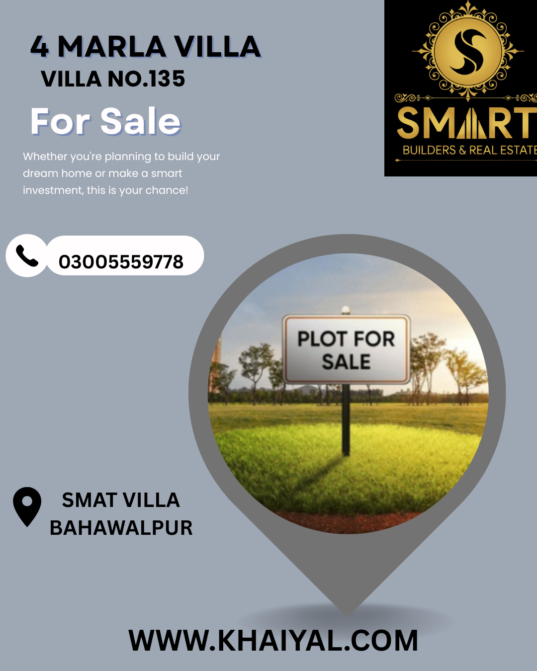 4 Marla Plot For Sale in Smart Villa
